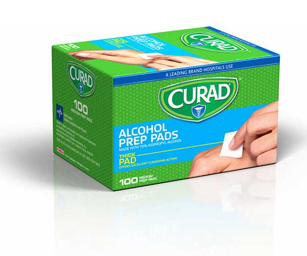 Alcohol Prep Pads 100 ct, Thick