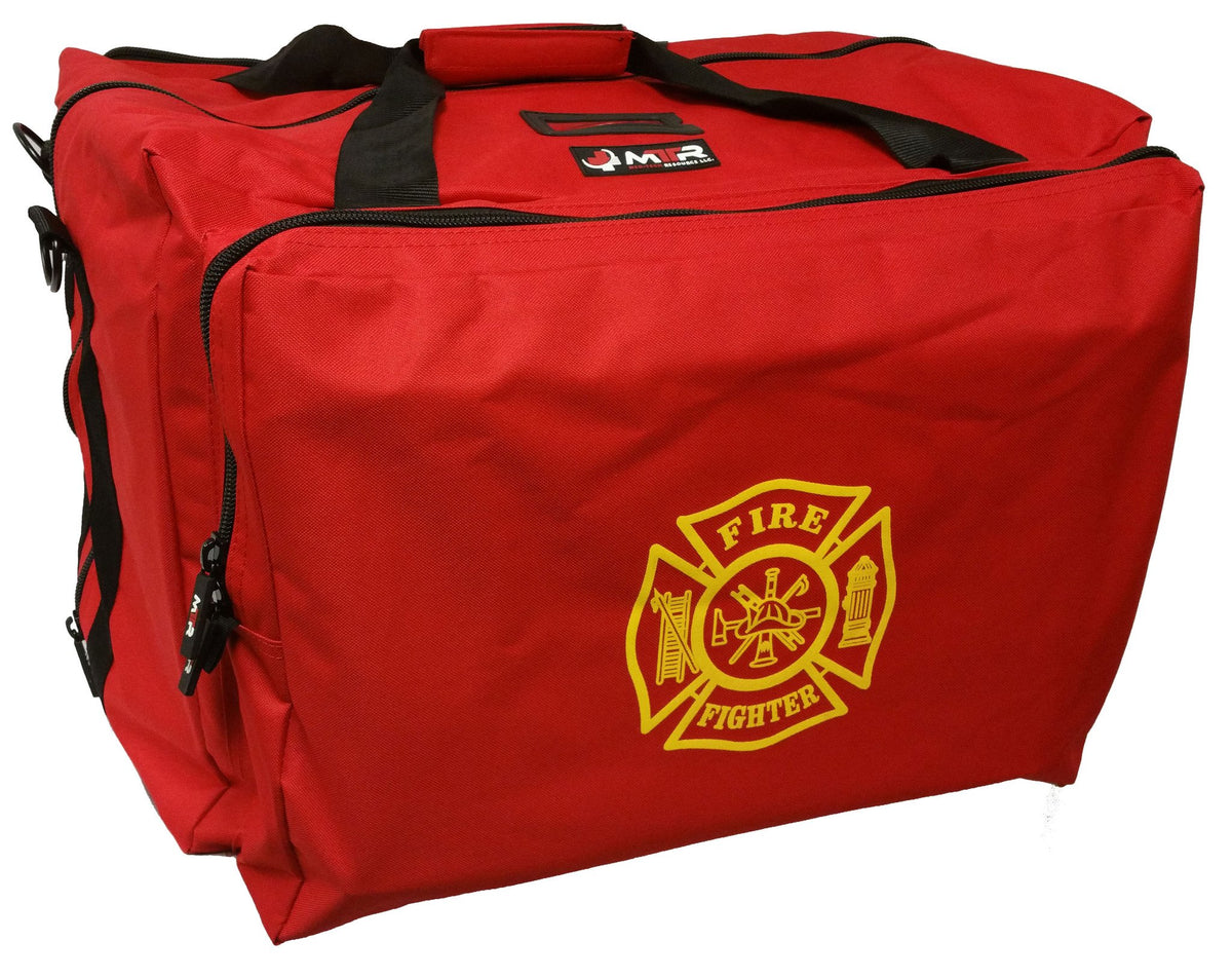 fireman gear bag MTR Firefighter Deluxe Step-In Gear Bag, Red
